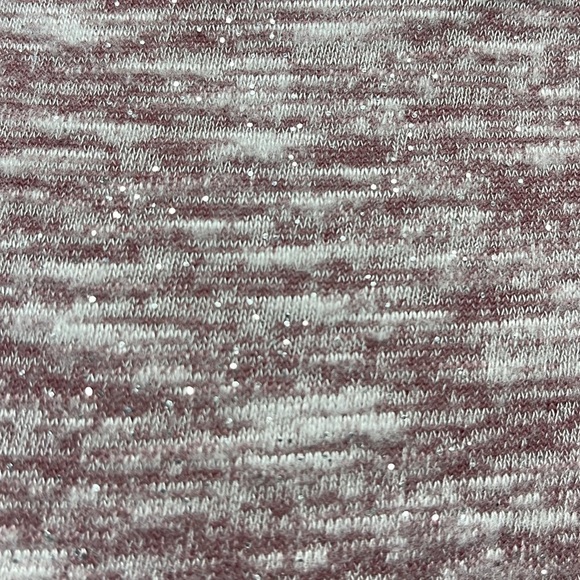 Maurices NWT Maroon Metallic Sparkle Long Flutter Sleeve Top Size Small - Picture 4 of 11